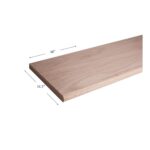 11-1/2" x 48" Wooden Bullnosed Stair Tread - Image 2