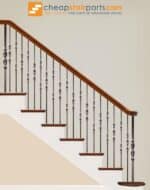 16.1.6 Double Ribbon Iron Baluster Ribbon - Satin Black - Image 5