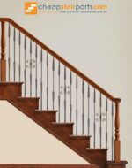 16.1.19 Double Feather Single Butterfly Baluster - 44" Satin Black - Image 3