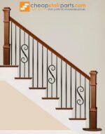 2.6.8 Tapered Bar Tuscan Round Hammered Iron Baluster - Image 2