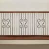 2.10.4 single sphere scroll Tuscan round hammered iron baluster