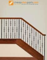 2.9.4 Double Diamond Tuscan Square Hammered Iron Baluster - Image 4