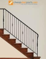 2.9.20 Plain Square Tuscan Square Hammered Iron Baluster - Image 4