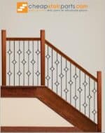 16.6.9 Double Diamond Aalto Baluster - 44" H. x 1/2" Sq. - Image 5