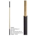 SoHo - Satin Black Base on Brass Baluster - Image 4