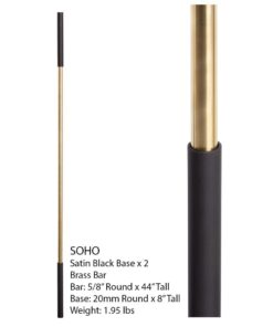 SoHo - Satin Black Base on Brass Baluster - Image 4