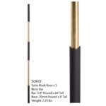 SoHo - Satin Black Base on Brass Baluster - Image 5