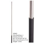 SoHo - Satin Black Base on Stainless Steel Baluster - Image 2
