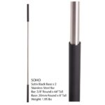 SoHo - Satin Black Base on Stainless Steel Baluster - Image 4