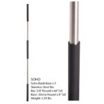 SoHo - Satin Black Base on Stainless Steel Baluster - Image 6