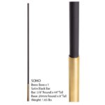 SoHo - Brass Base on Satin Black Baluster - Image 2
