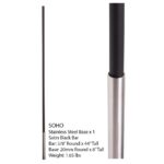 SoHo - Stainless Steel Base on Satin Black Baluster - Image 2