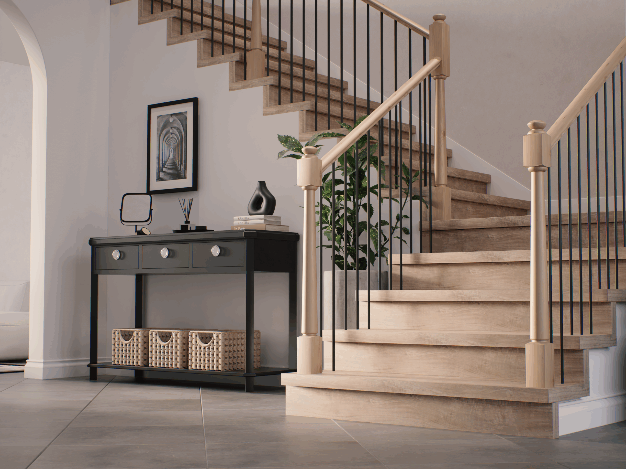 3042 - 3" x 60" Wooden Newel Post - Post to Post - Röhe - Image 5