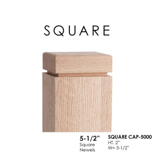 ForestKraft square CAP-5000 newel cap for 5-1/2 inch newels