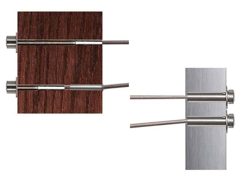 Spool of stainless steel railing cable with push-lock swageless fittings that install by hand