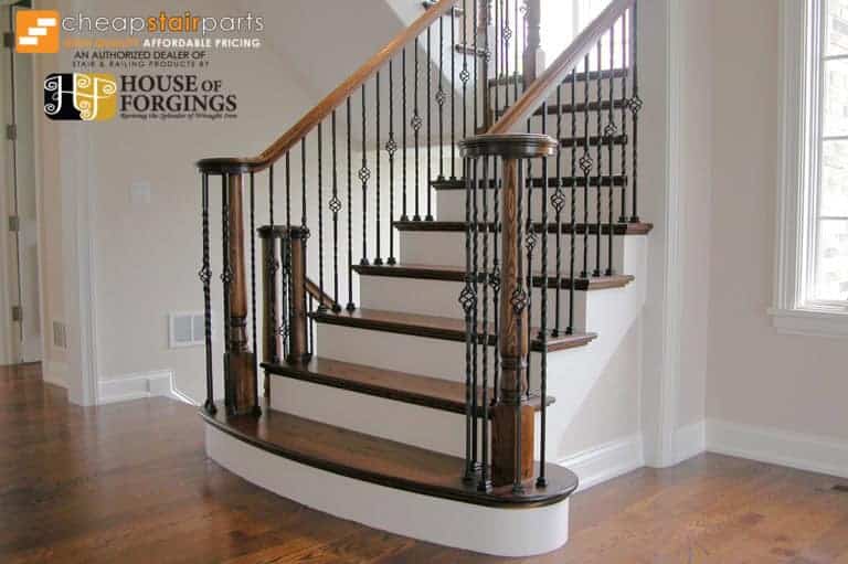 How far apart should stair rails be?